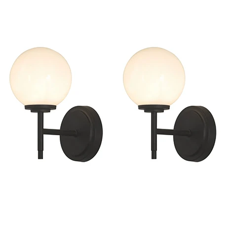 Revive Lighting 2 X Revive Matt Black Round Bathroom Wall Lights 1 Revive Lighting 2 X Revive Matt Black Round Bathroom Wall Lights