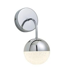 Revive Lighting Revive Chrome LED Bathroom Wall Light With Crackle Effect Diffuser