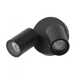 Revive Lighting Revive Outdoor Black Adjustable Twin Spotlights