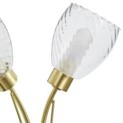 Revive Lighting Revive Satin Brass/Clear 2-Light Wall Light -Revive Lighting Shop RV03853B D2 460