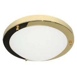 Revive Lighting Revive Brass Small LED Flush Bathroom Ceiling Light