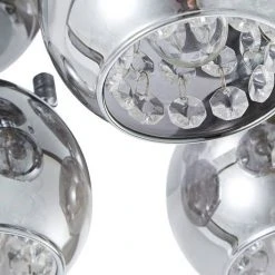 Revive Lighting Revive Chrome/Smoked Glass 3-Light Flush Ceiling Light -Revive Lighting Shop RV0485S D2 460
