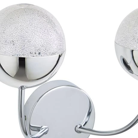 Revive Lighting Revive Chrome 2-Light LED Bathroom Wall Light With Crackle Effect Diffusers 3 Revive Lighting Revive Chrome 2-Light LED Bathroom Wall Light With Crackle Effect Diffusers - Image 3