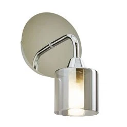 Revive Lighting Revive Chrome/Smoked Glass Wall Light