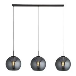 Revive Lighting Revive Bar Pendant Light - Smoked Glass, 3 Light