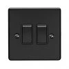 Revive Lighting Revive Twin Light Switch - Matt Black