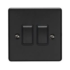 Revive Lighting Revive Twin Light Switch - Matt Black