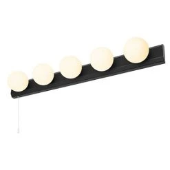 Revive Lighting Revive Matt Black Hollywood 5-Light Wall Light