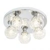 Revive Lighting Revive Chrome/Clear Glass 5-Light Flush Ceiling Light
