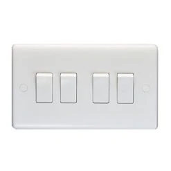 Revive Lighting Revive 4 Gang 2 Way Light Switch - White