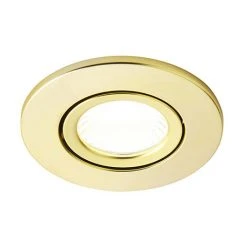 Revive Lighting Revive Satin Brass IP65 LED Fire-Rated Tiltable Downlight