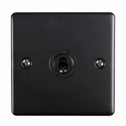 Revive Lighting Revive Single Toggle Light Switch - Matt Black
