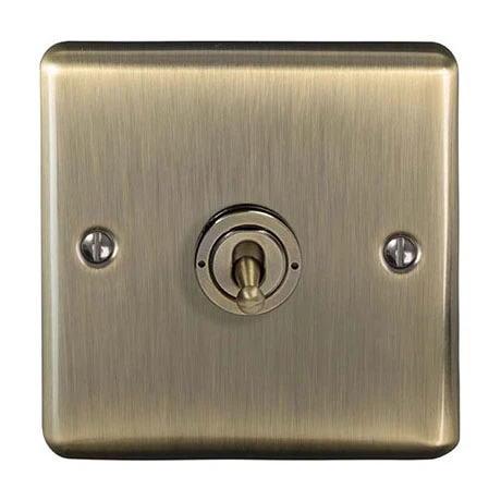 Revive Lighting Revive Single Toggle Light Switch - Antique Brass 1 Revive Lighting Revive Single Toggle Light Switch - Antique Brass