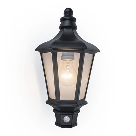 Revive Lighting Revive Outdoor Traditional Black Half Wall Light With PIR Sensor 1 Revive Lighting Revive Outdoor Traditional Black Half Wall Light With PIR Sensor