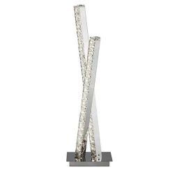 Revive Lighting Revive Chrome Crystal Twin Column Table Lamp