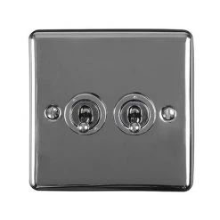 Revive Lighting Revive Twin Toggle Light Switch - Black Nickel