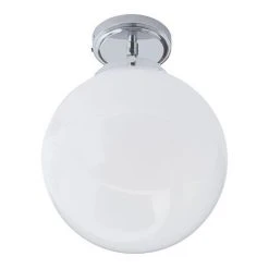 Revive Lighting Revive Chrome 1 Light Semi-Flush Bathroom Ceiling Light