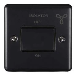 Revive Lighting Revive Fan Isolator Switch Matt Black/Black