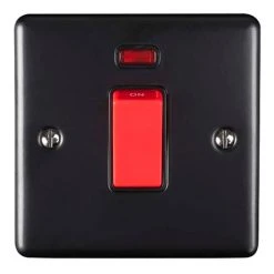 Revive Lighting Revive 45 Amp Switch With Neon Power Indicator Matt Black/Black