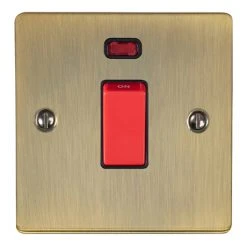 Revive Lighting Revive 45 Amp Switch With Neon Power Indicator Antique Brass