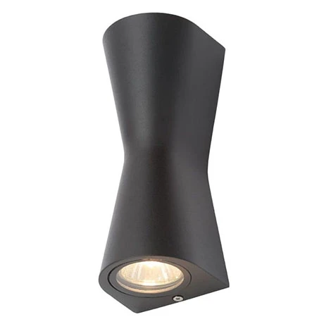 Revive Lighting Revive Outdoor Black Double Cone Up & Down Wall Light 1 Revive Lighting Revive Outdoor Black Double Cone Up & Down Wall Light