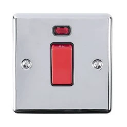 Revive Lighting Revive 45 Amp Switch With Neon Power Indicator - Polished Chrome