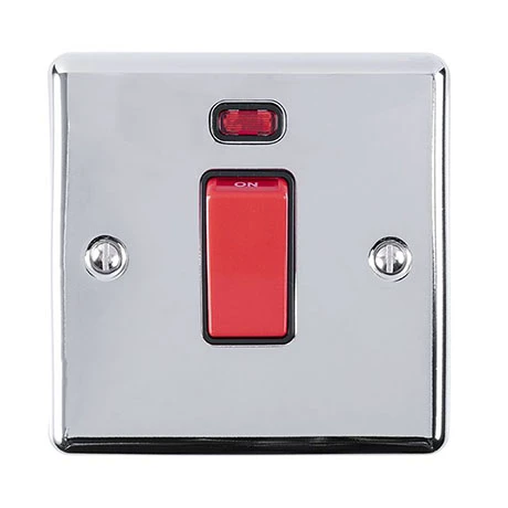 Revive Lighting Revive 45 Amp Switch With Neon Power Indicator - Polished Chrome 1 Revive Lighting Revive 45 Amp Switch With Neon Power Indicator - Polished Chrome