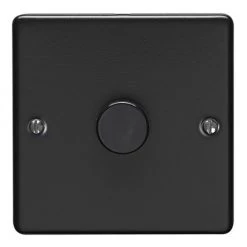 Revive Lighting Revive Single Dimmer Light Switch Matt Black