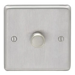 Revive Lighting Revive Single Dimmer Light Switch Satin Steel