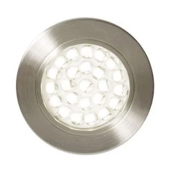 Revive Lighting Revive Round LED Recessed Under Cabinet Light Satin Nickel