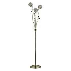Revive Lighting Revive Antique Brass Floral Floor Lamp