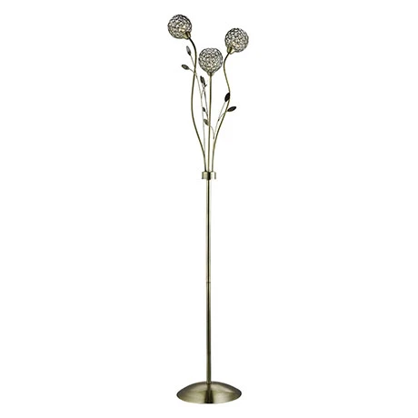 Revive Lighting Revive Antique Brass Floral Floor Lamp 1 Revive Lighting Revive Antique Brass Floral Floor Lamp