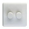 Revive Lighting Revive Twin Dimmer Light Switch - White