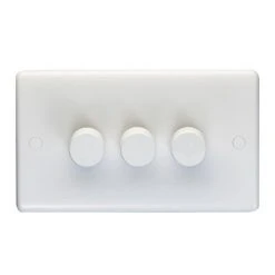 Revive Lighting Revive 3 Gang 2 Way Dimmer Light Switch - White