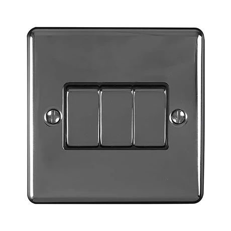 Revive Lighting Revive 3 Gang 2 Way Light Switch - Black Nickel 1 Revive Lighting Revive 3 Gang 2 Way Light Switch - Black Nickel