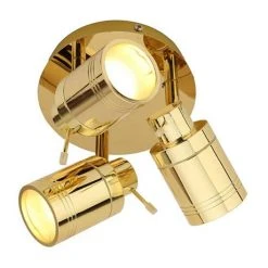 Revive Lighting Revive Brass 3 Spot Bathroom Ceiling Light