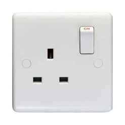 Revive Lighting Revive 1 Gang Switched Socket - White
