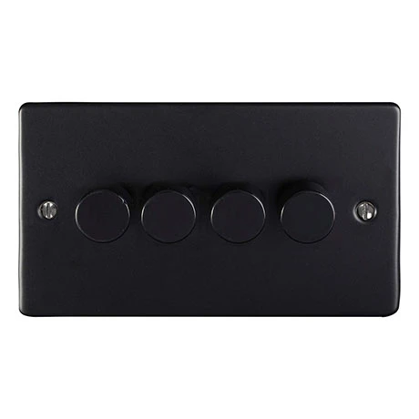 Revive Lighting Revive 4 Gang 2 Way Dimmer Light Switch - Matt Black 1 Revive Lighting Revive 4 Gang 2 Way Dimmer Light Switch - Matt Black