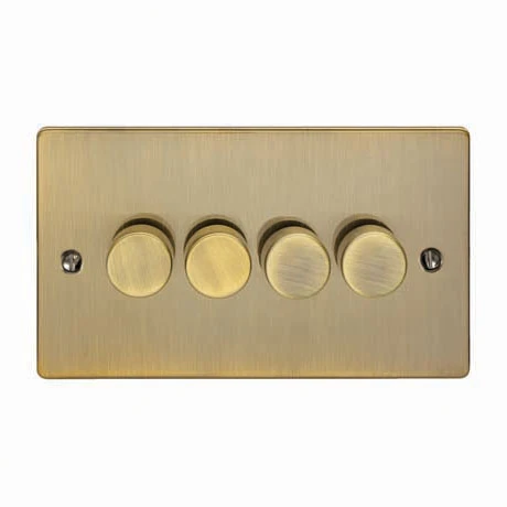 Revive Lighting Revive 4 Gang 2 Way Dimmer Light Switch - Antique Brass 1 Revive Lighting Revive 4 Gang 2 Way Dimmer Light Switch - Antique Brass