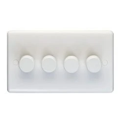 Revive Lighting Revive 4 Gang 2 Way Dimmer Light Switch - White