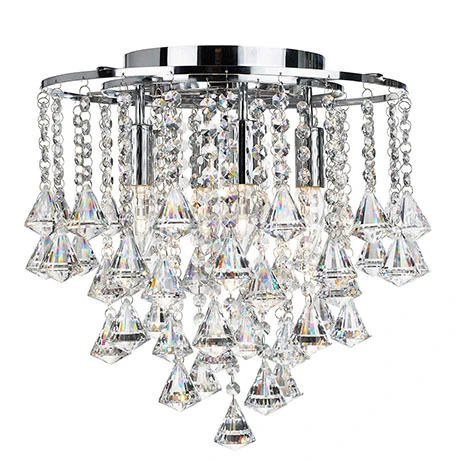 Revive Lighting Revive Flush Crystal Chandelier - 4 Light 1 Revive Lighting Revive Flush Crystal Chandelier - 4 Light