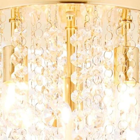 Revive Lighting Revive Brass 4 Light Round Flush Bathroom Ceiling Light 2 Revive Lighting Revive Brass 4 Light Round Flush Bathroom Ceiling Light - Image 2