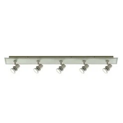 Revive Lighting Revive Satin Silver Ceiling Spotlight Bar - 5 Light