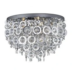 Revive Lighting Revive Chrome Flush Chandelier Ceiling Light