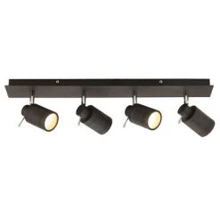 Revive Lighting Revive Matt Black 4 Light Bar Bathroom Spotlight
