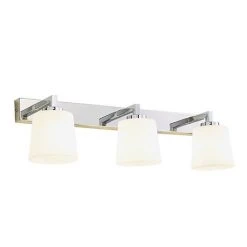 Revive Lighting Revive Chrome 3-Light Bathroom Wall Light With Opal Glass Shades
