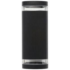 Revive Lighting Revive Outdoor Black Ridged Up & Down Wall Light -Revive Lighting Shop RV594BLK D2 460