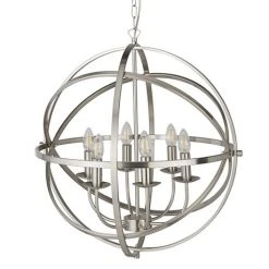 Revive Lighting Revive Silver Cage Pendant Light - 6 Light