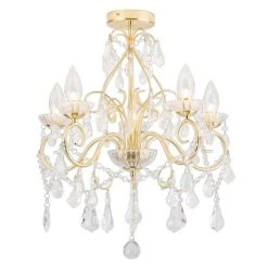 Revive Lighting Revive Brass 5 Light Bathroom Chandelier
