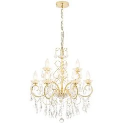Revive Lighting Revive Brass 9 Light Bathroom Chandelier